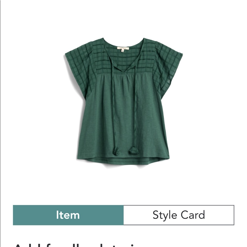 Les Serein Stitch Fix Green Top Small